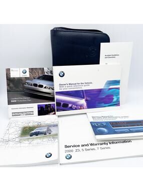 00 2000 BMW 5 Series/528i/540i Sedan/Sport Wagon Owners Manual OEM w/ Case